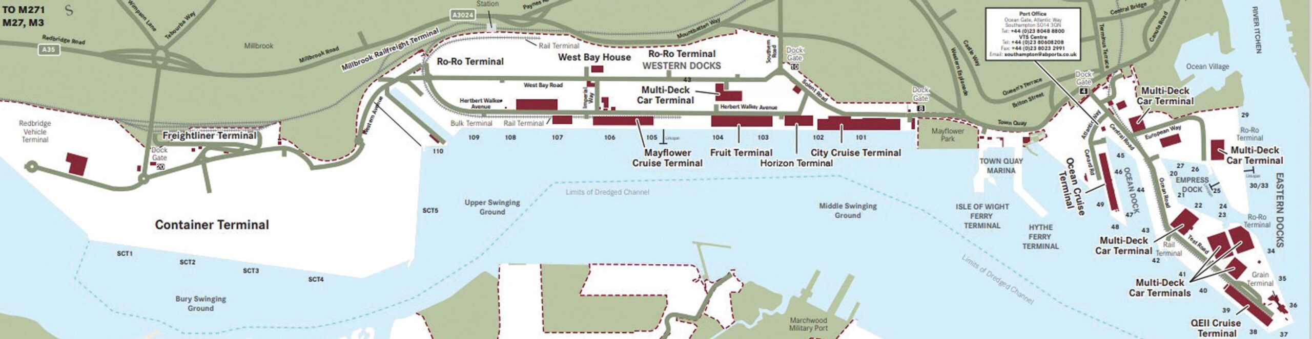 Southampton Port Map
