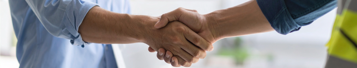 Two people shaking hands