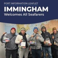Immingham port information leaflet cover: welcomes all seafarers